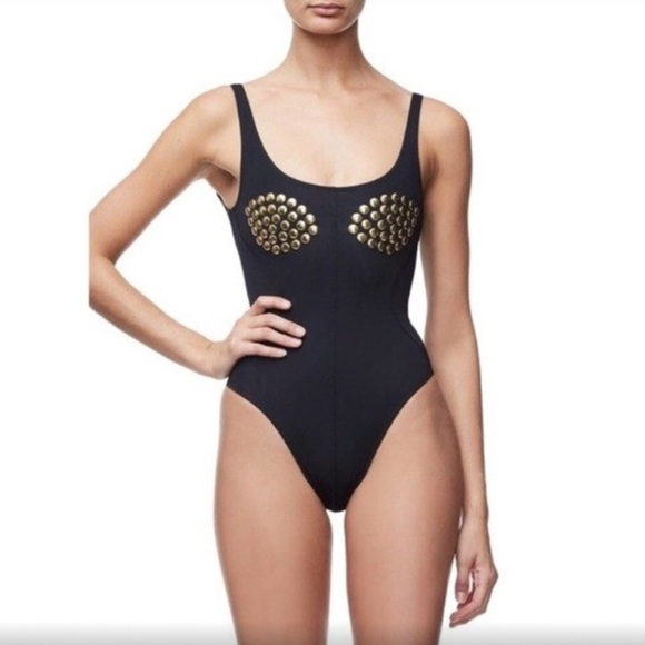 Good American The Fembot Studded Bodysuit Size 4 NEW - Picture 2 of 9